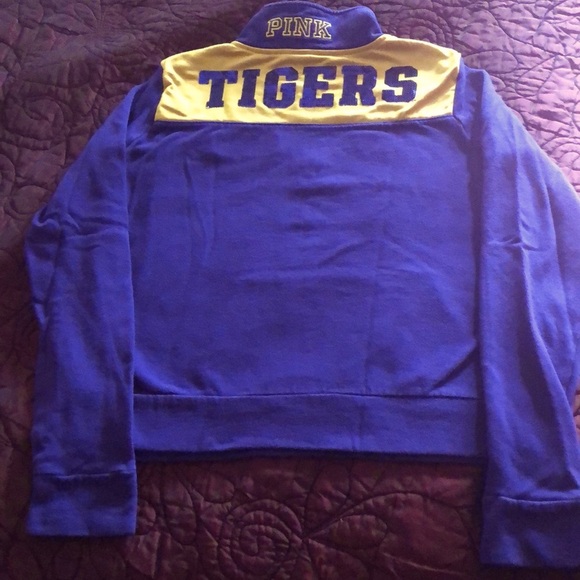 PINK Victoria's Secret Purple Quarter-Zip LSU Pullover. Size S - Picture 3 of 5
